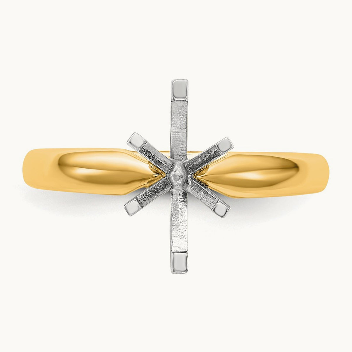 5/8ct. Tulip-Head Comfort-Fit Marquise Solitaire Mounting, 14K Two-tone