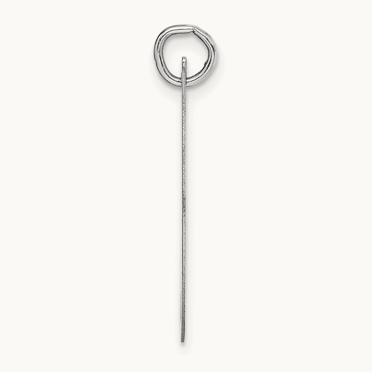 Large Fancy Script Initial Charm — 14K White Gold, I