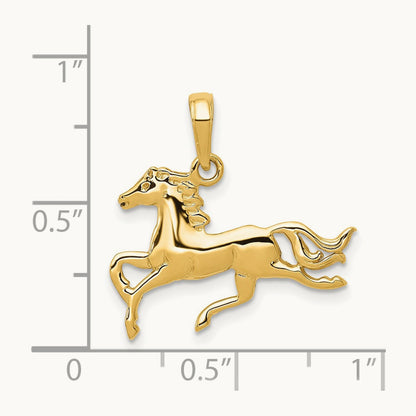 Horse Pendant, 14K