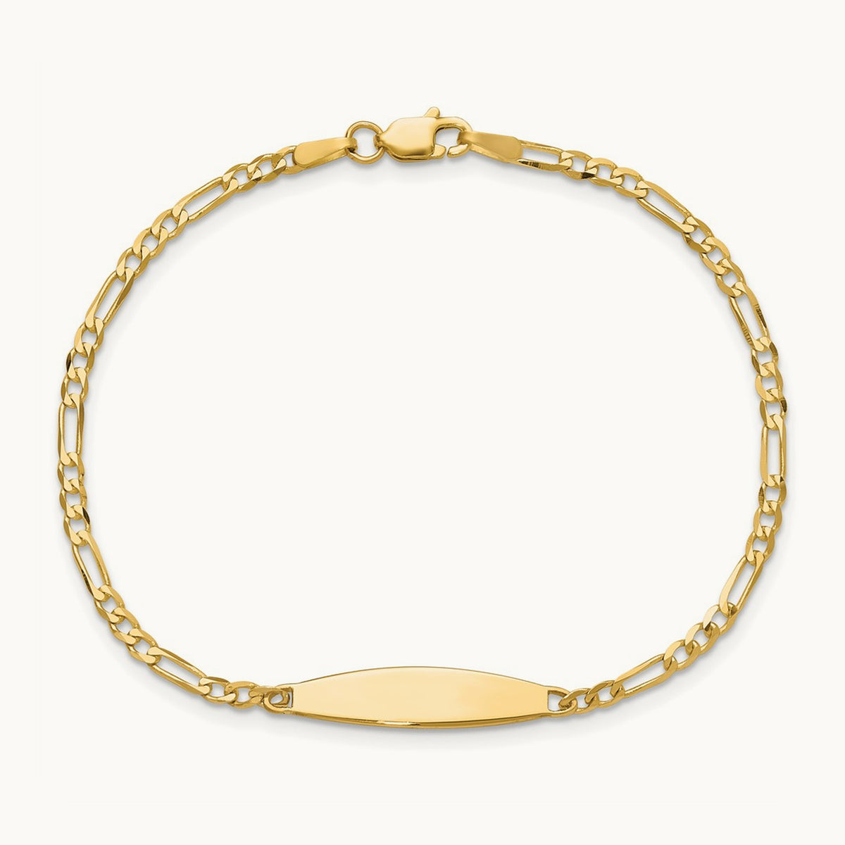 Figaro Link ID Bracelet, 14K