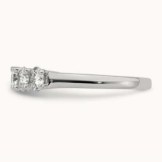 5-Stone Diamond Band, 14K White Gold