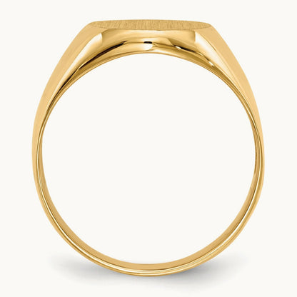 Open Back Mens Signet Ring — photo set
