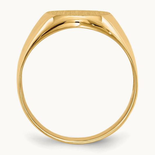 Open Back Mens Signet Ring — photo set