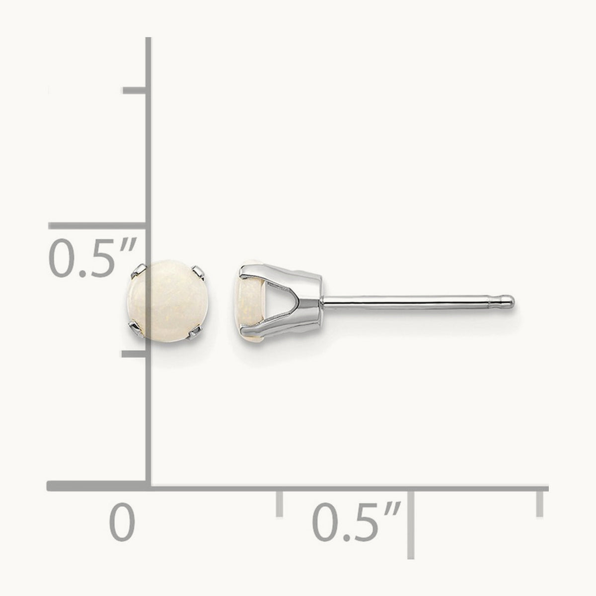 Opal Stud Earrings — 4mm