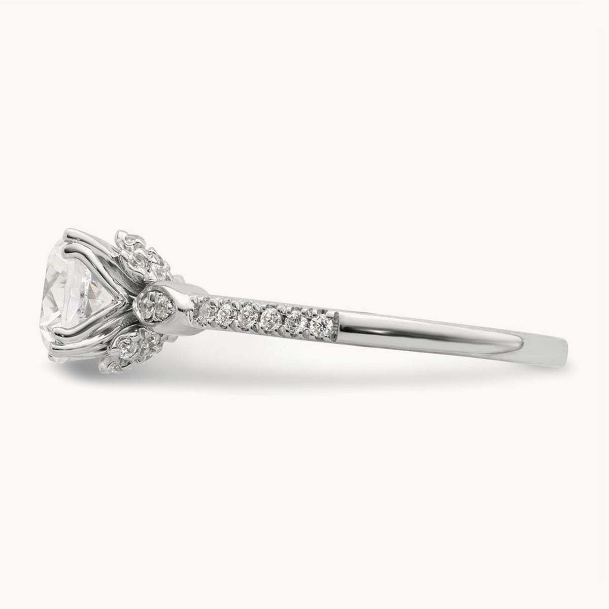 Round Semi-Mount Engagement Ring — 1 ct, 7
