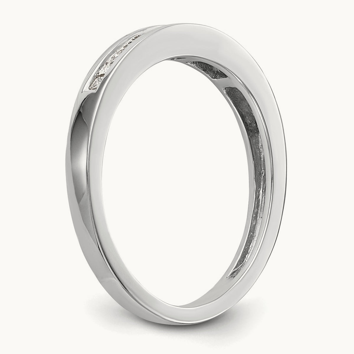 Diamond Wedding Band, 14K White Gold