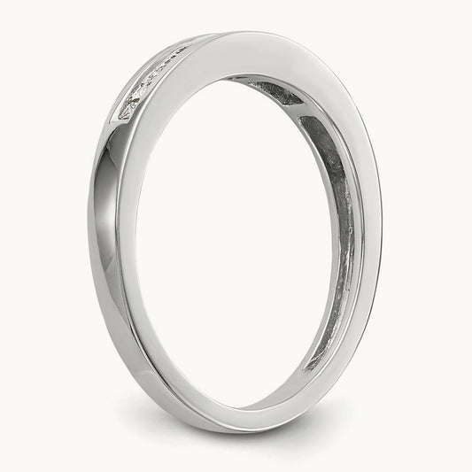 Diamond Wedding Band, 14K White Gold