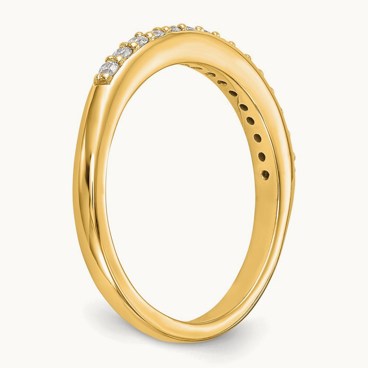 Wedding Band, 0.25 ct tw Lab-Grown Diamond — 14K Yellow Gold