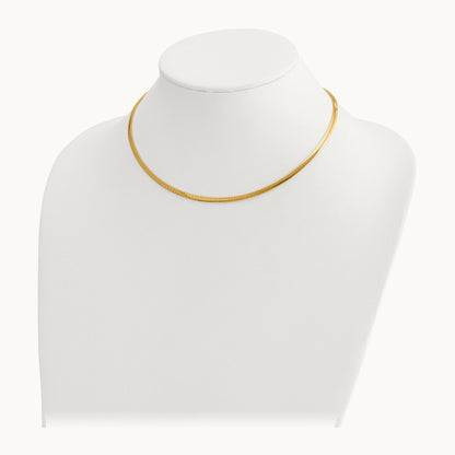 Lt Reversible Omega with extender Necklace — 16mm, 3mm