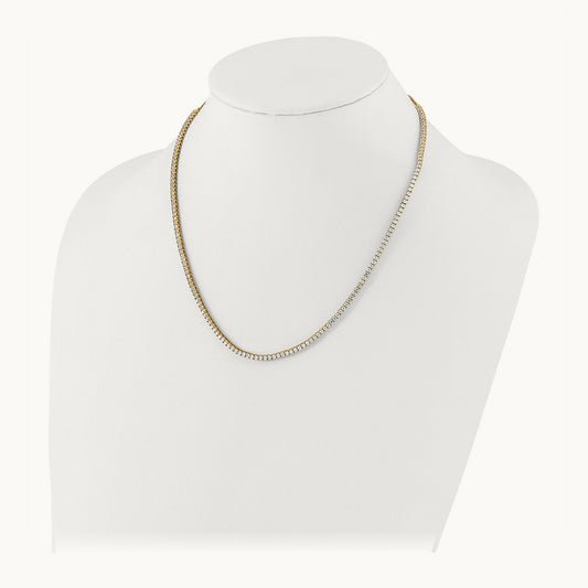 Adjustable Tennis Bolo Necklace, 5.00 ct tw Lab-Grown Diamond — 14K Yellow Gold