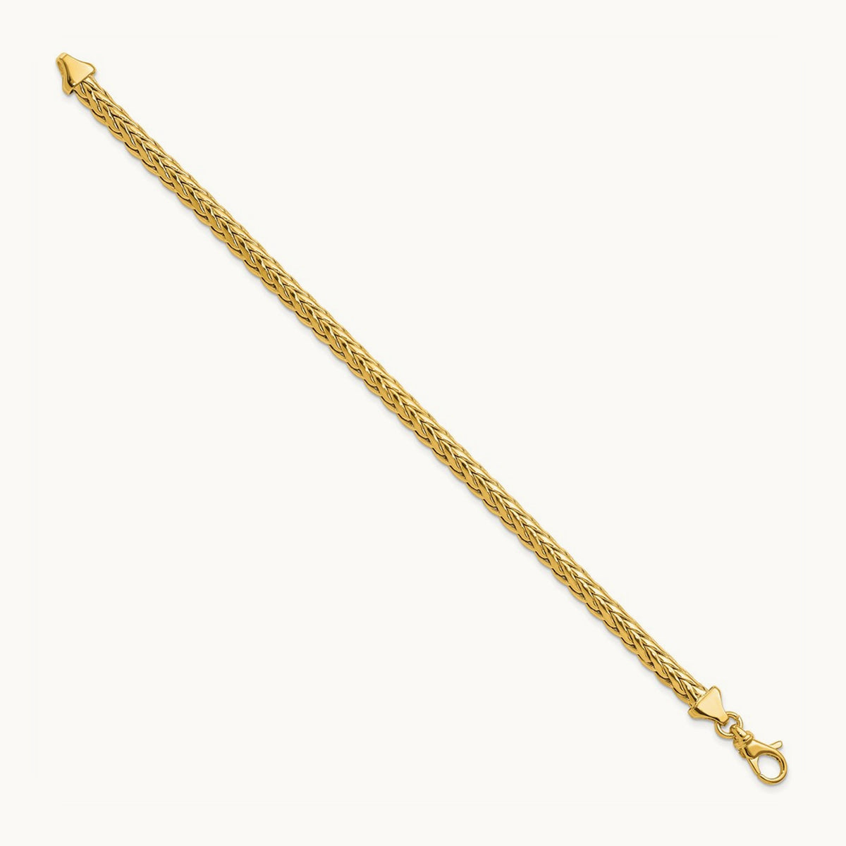 Polished Fancy Link Bracelet, 14K