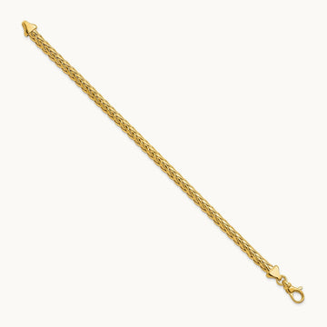 Polished Fancy Link Bracelet, 14K