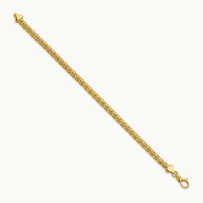 Polished Fancy Link Bracelet, 14K