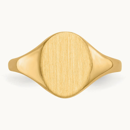 8.5x10. Closed Back Signet Ring, 0mm, 14K