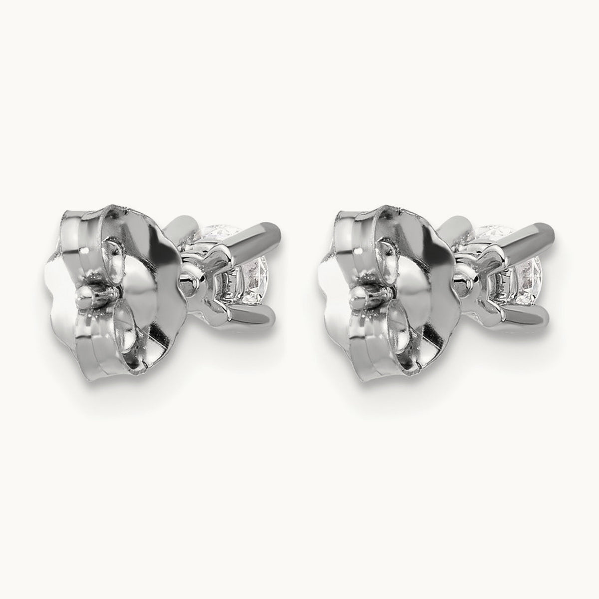 Round Heavyweight Stud Earrings, 0.10-7.00 ct tw Lab-Grown Diamond — 1/3 ct, 14K White Gold