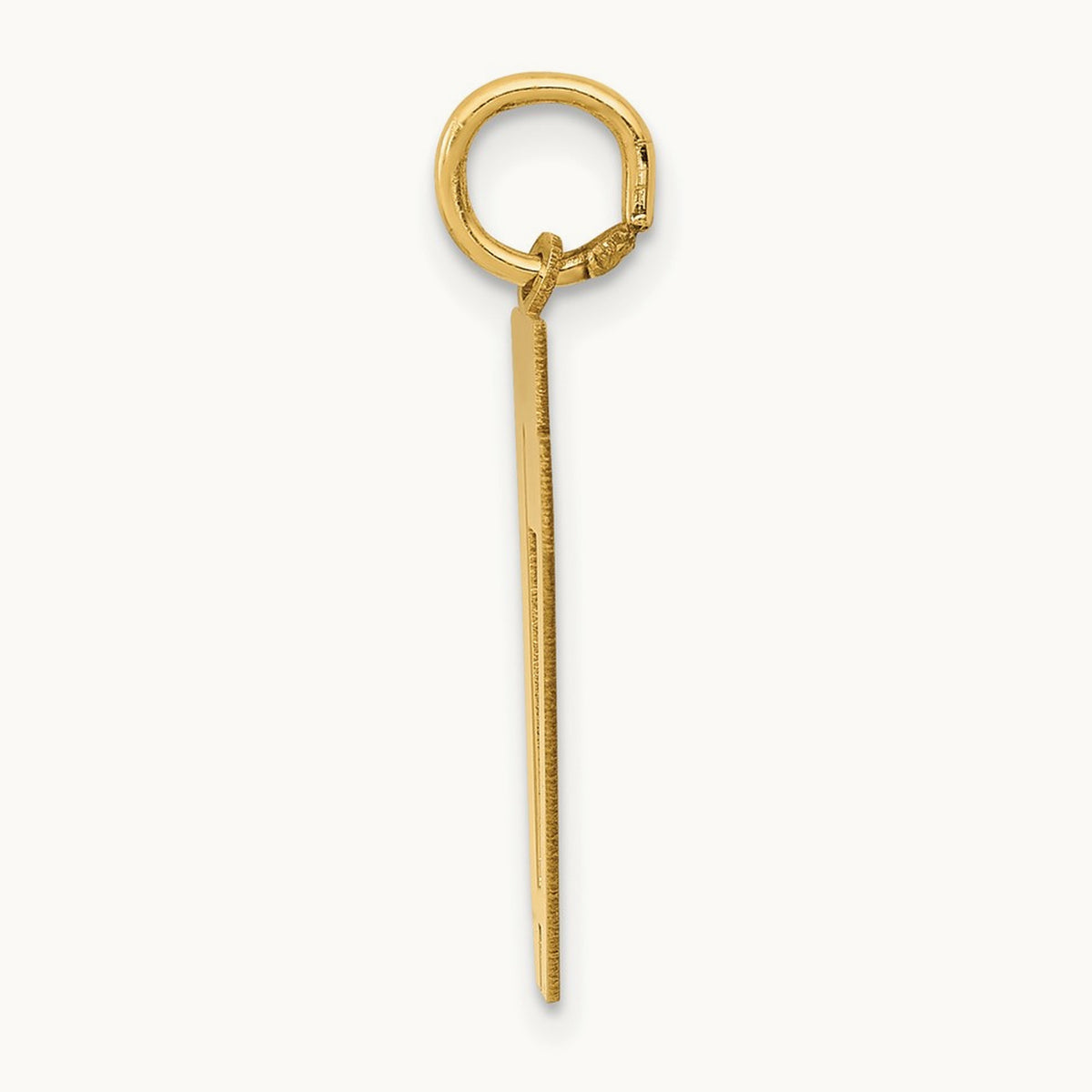 Medium Polished Number 17 Charm, 14K