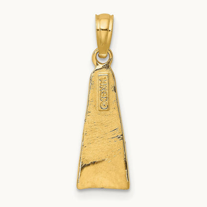 Scuba Flipper Charm — 14K Yellow Gold