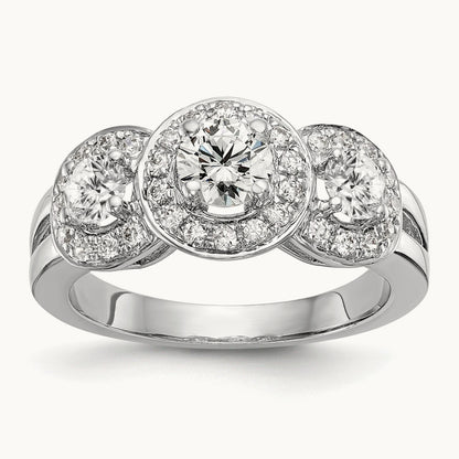 Three Stone Engagement Ring, 1.25 ct tw Lab-Grown Diamond