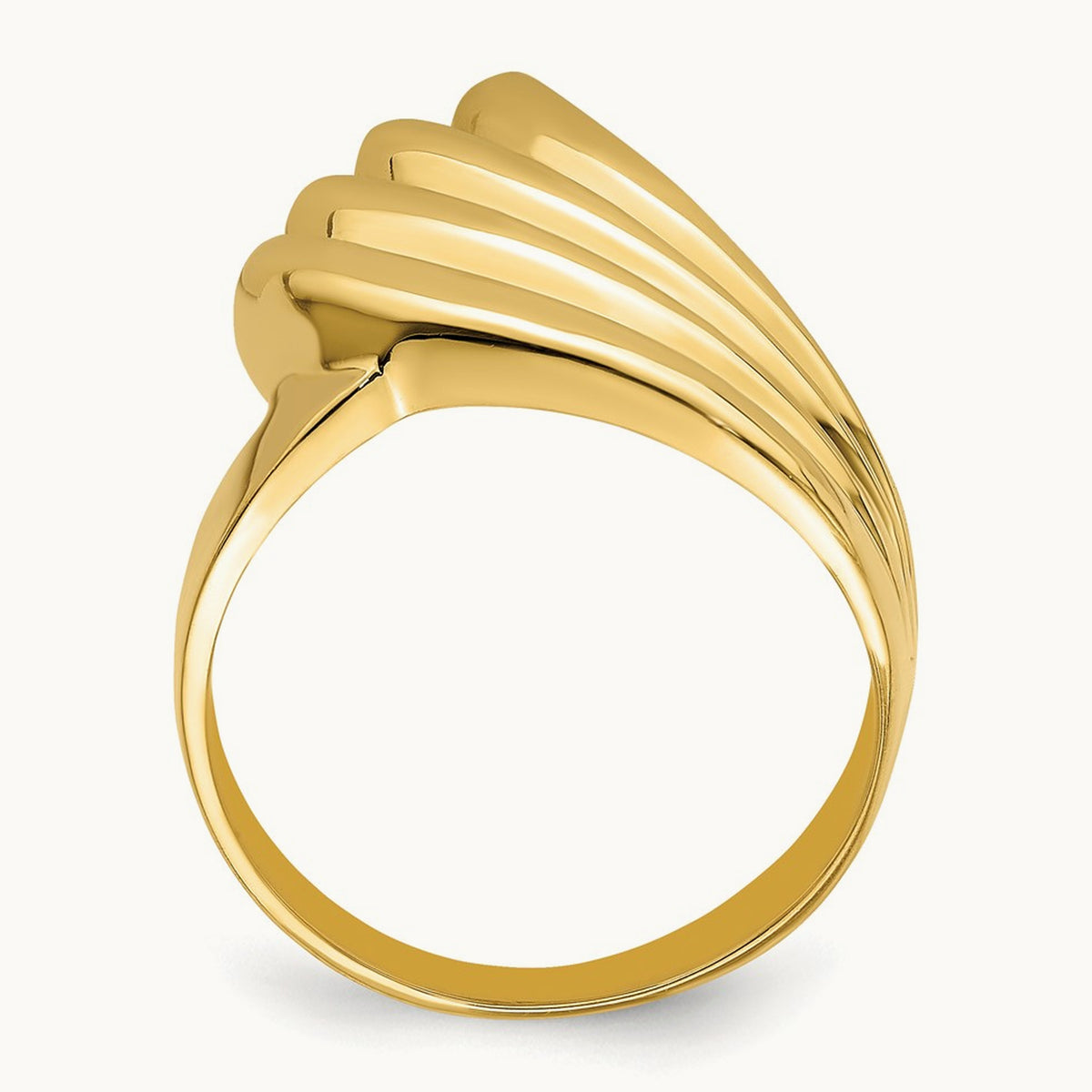 Polished Fish Tail Ring, 14K