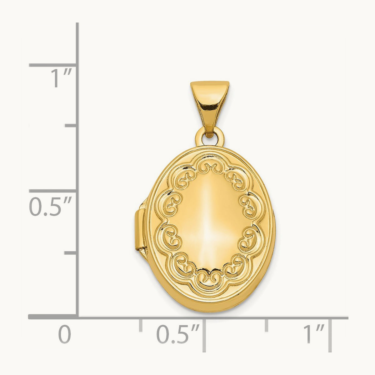 Scroll Oval Locket — photo set