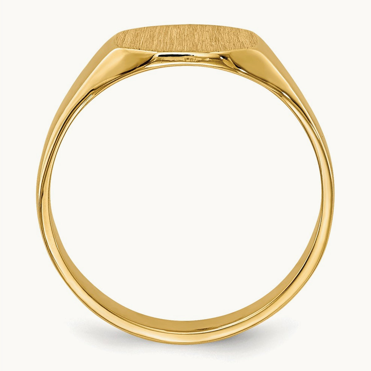 8.0x6. Closed Back Signet Ring, 25mm, 14K