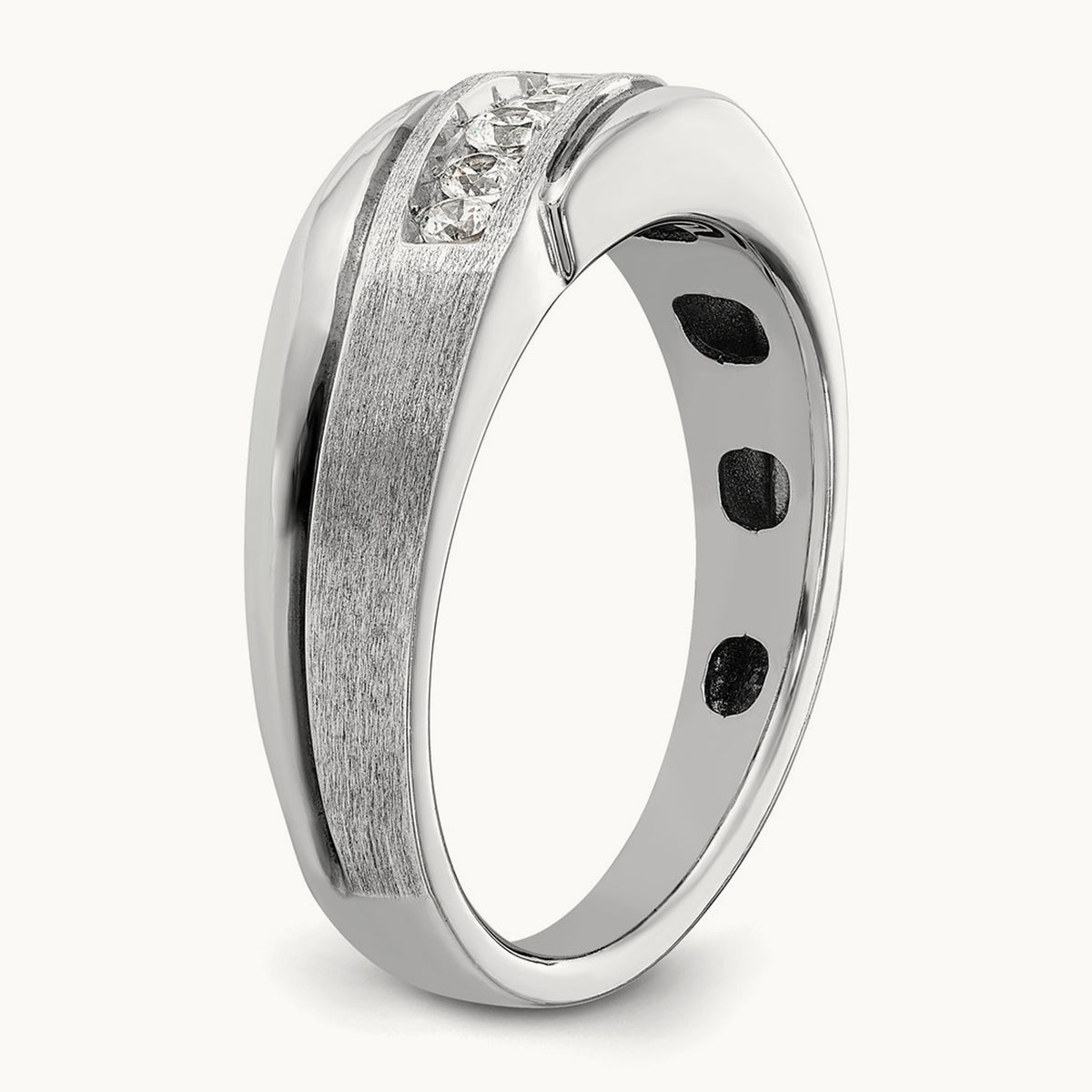 With Black RH Men's Ring, 0.25 ct tw Lab-Grown Diamond