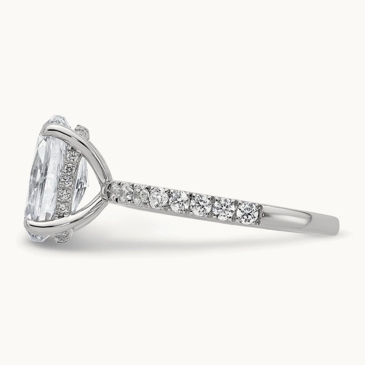 Oval Solitaire Engagement Ring, 1.25-4.50 ct tw Lab-Grown Diamond — 14K White Gold (2)