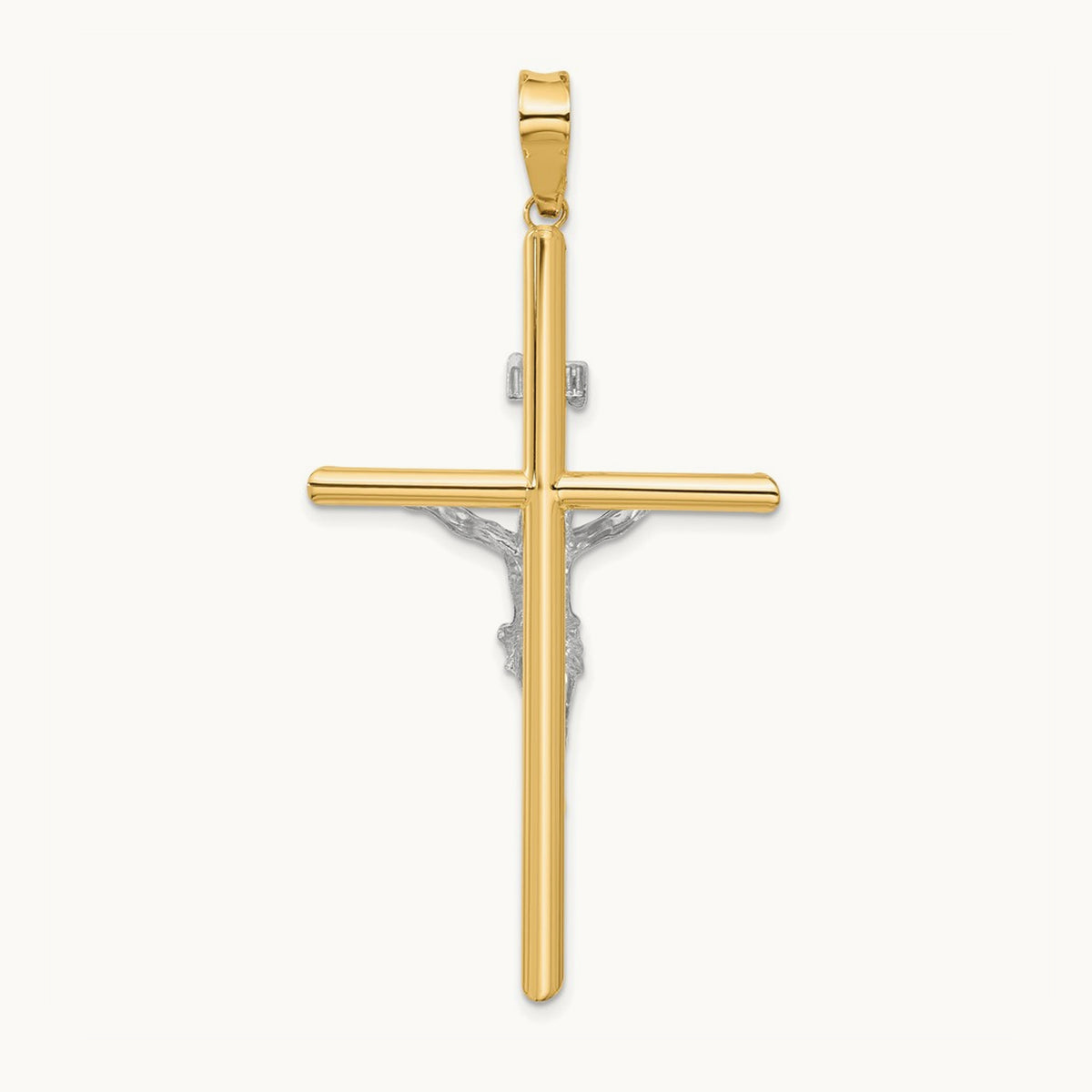 Polished Jesus Crucifix Pendant — 62.5mm