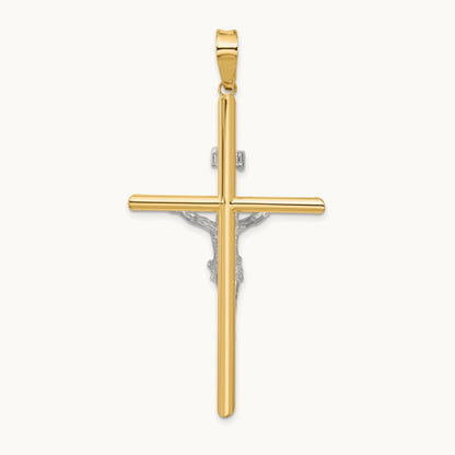Polished Jesus Crucifix Pendant — 62.5mm