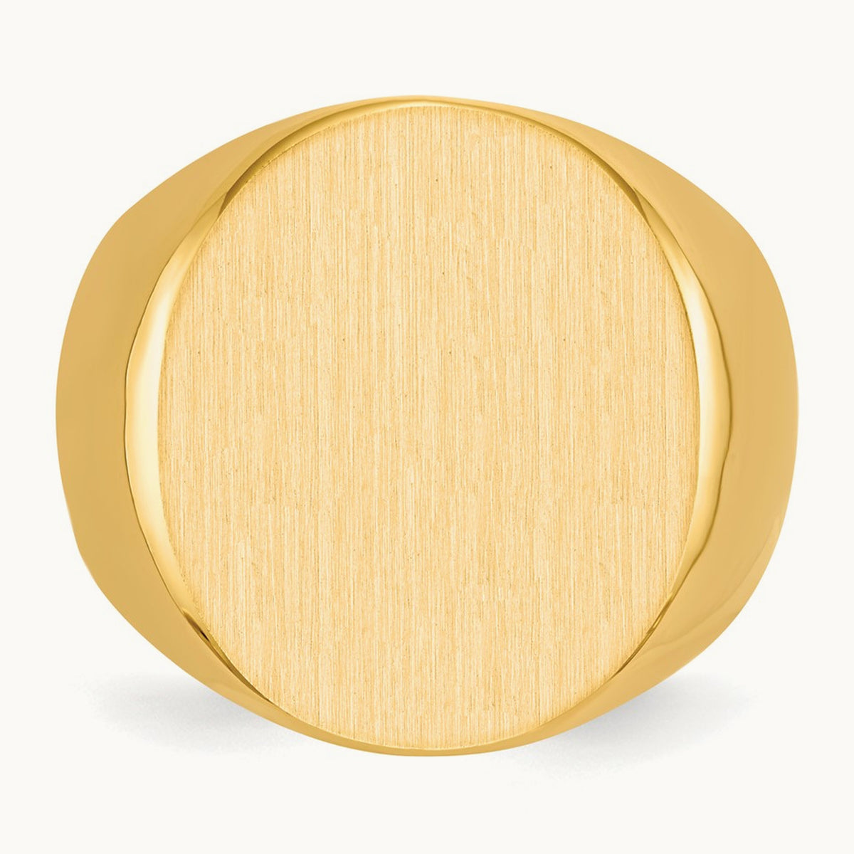 17.5x19. Closed Back Mens Signet Ring, 5mm, 14K