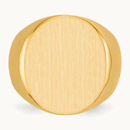 17.5x19. Closed Back Mens Signet Ring, 5mm, 14K