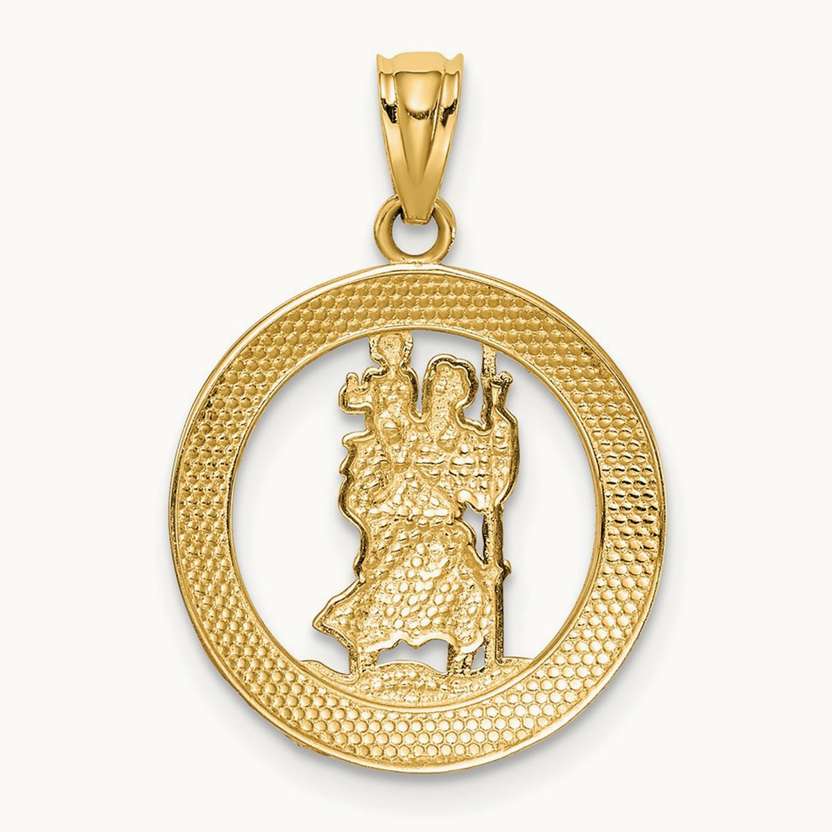 St Christopher Pendant with rhodium — 23.7mm