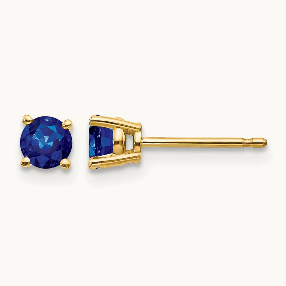 Sapphire Post Earrings, 14K