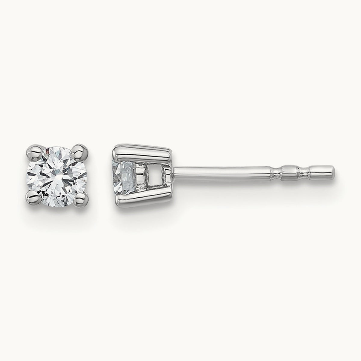 Round Heavyweight Stud Earrings, 0.10-7.00 ct tw Lab-Grown Diamond — 1/3 ct, 14K White Gold