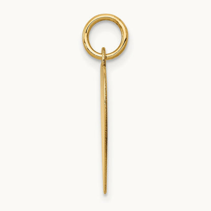 Plain .013 Gauge Heart Engravable Disc Charm — 14K Yellow Gold