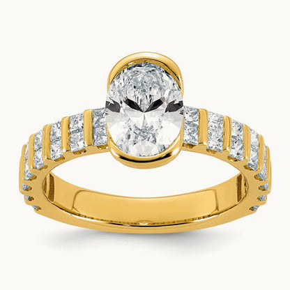 Oval Center Ring, 2.50 ct tw Lab-Grown Diamond