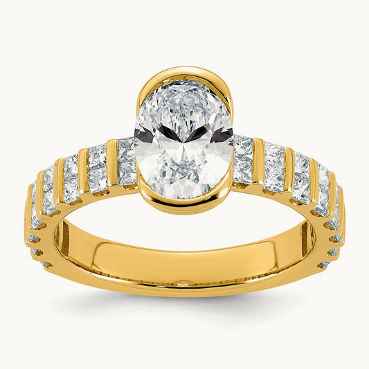 Oval Center Ring, 2.50 ct tw Lab-Grown Diamond