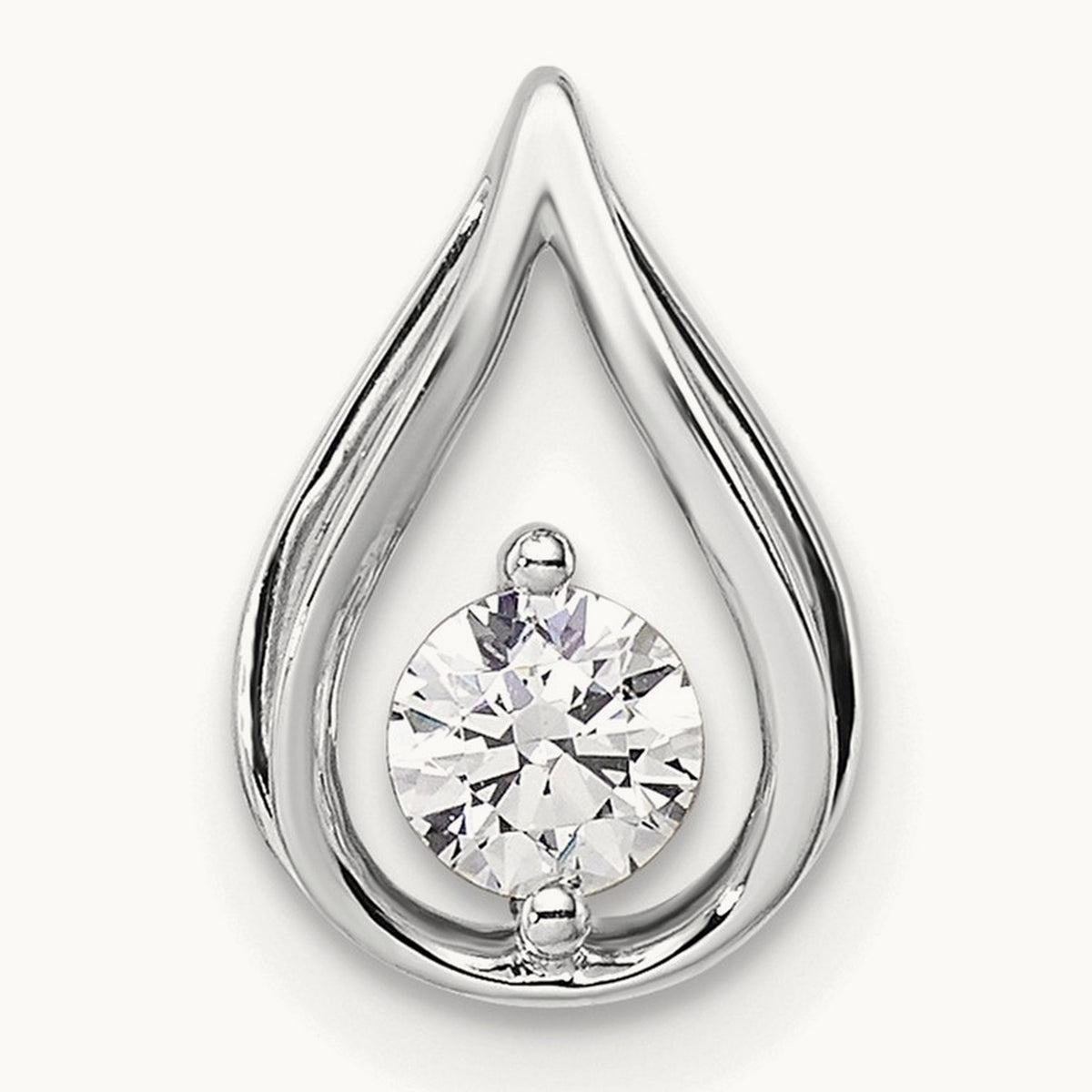Teardrop Chain Slide, 0.25-0.75 ct tw Lab-Grown Diamond