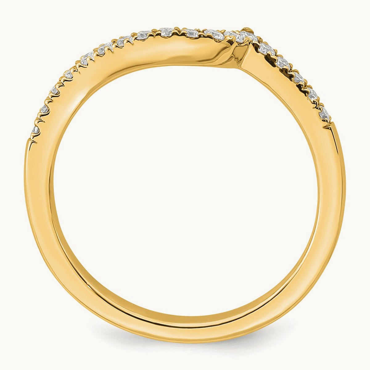 1/5 C Wedding Band, 0.15 ct tw Lab-Grown Diamond — 14K Yellow Gold