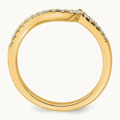 1/5 C Wedding Band, 0.15 ct tw Lab-Grown Diamond — 14K Yellow Gold