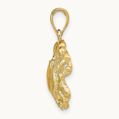 Crab Pendant, 14K