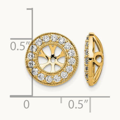 Diamond Earring Jackets, 14K Yellow Gold