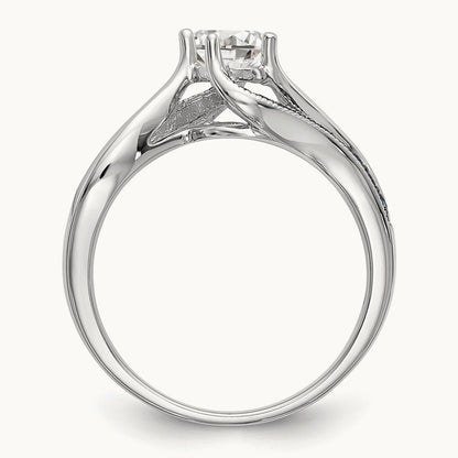 Semi-Mount Blue Engagement Ring, 0.15 ct tw