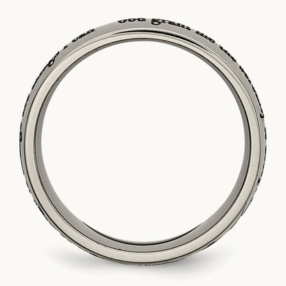 Polished Serenity Prayer Laser Design Band — photo set