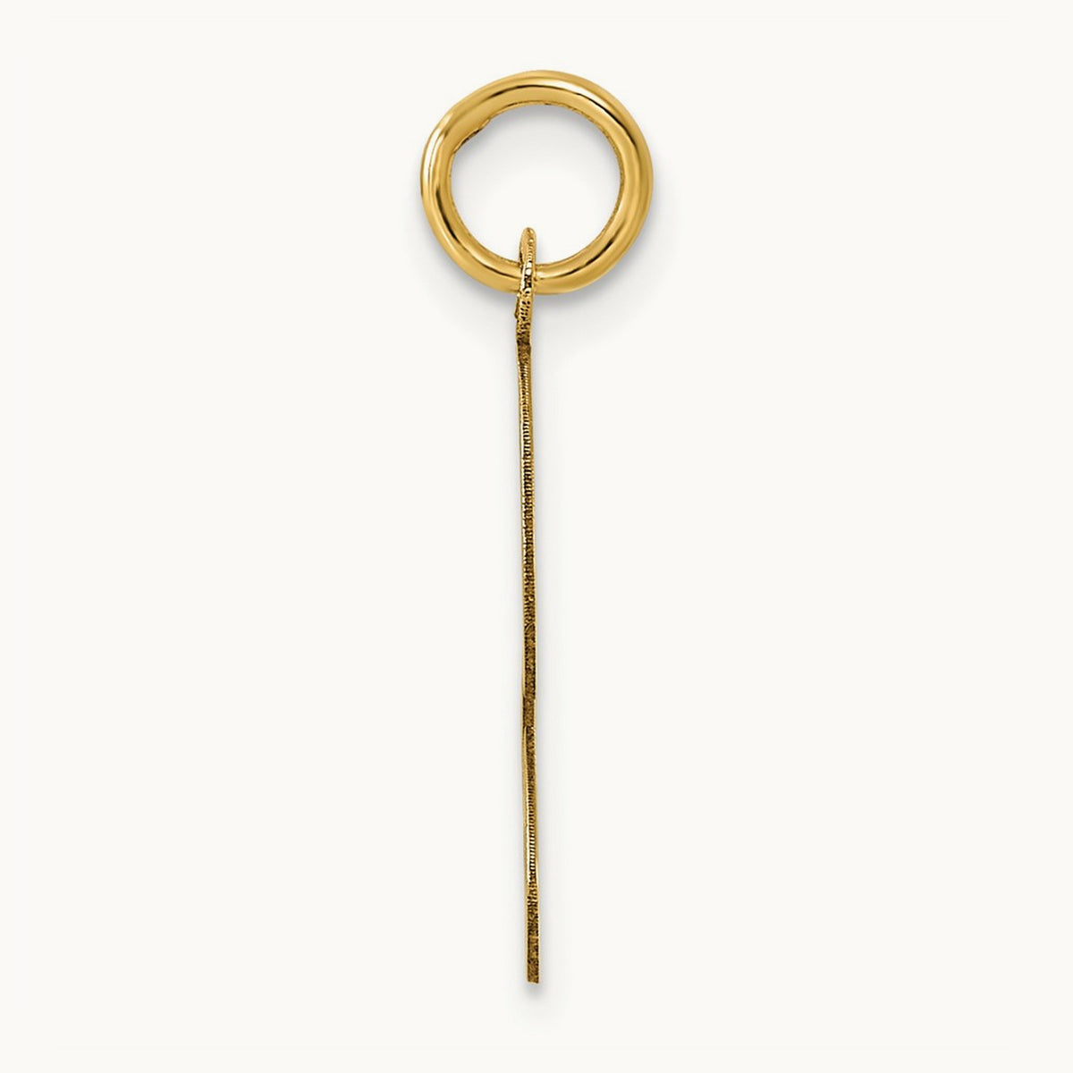 Large Script Initial Charm — 14K Yellow Gold, S