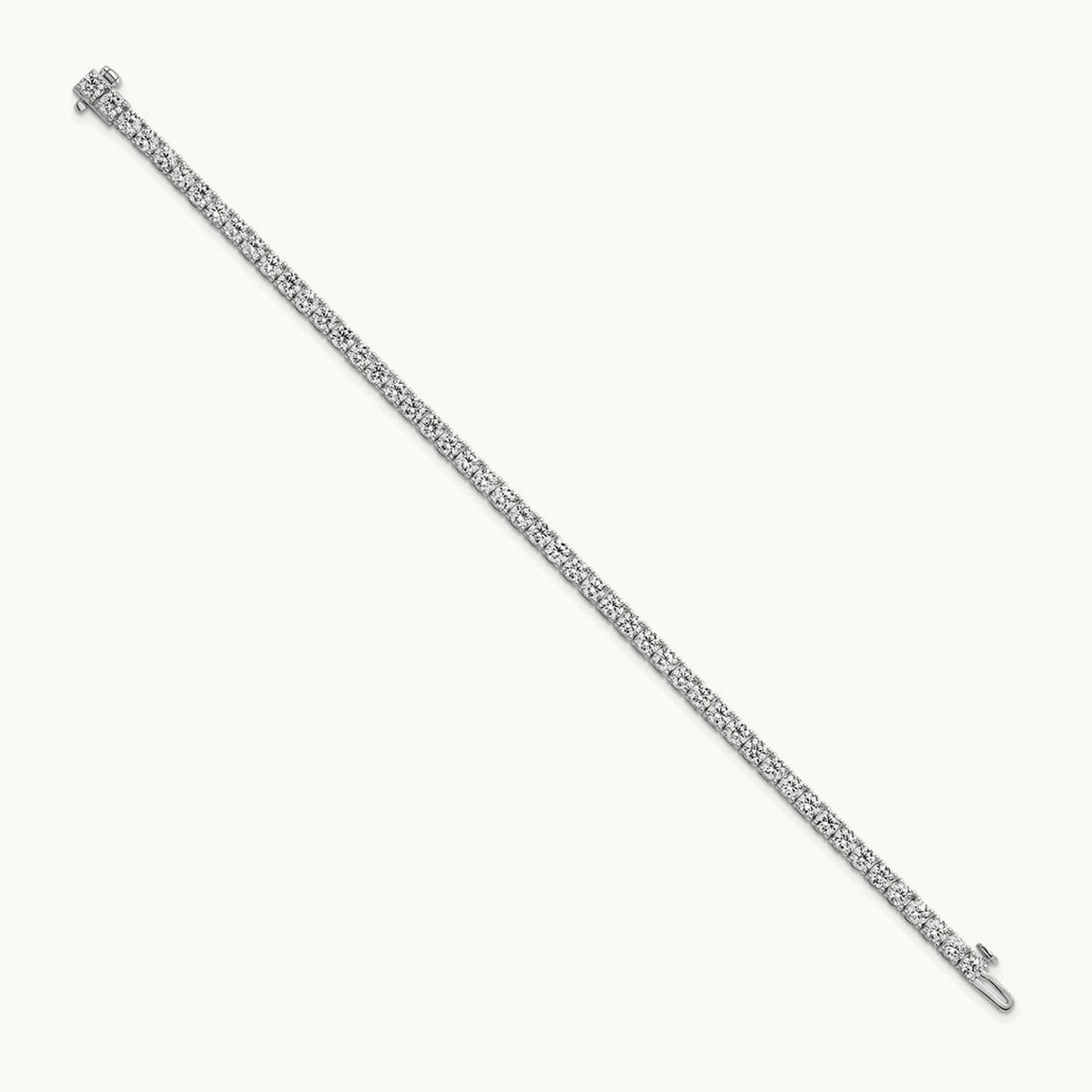 Tennis Bracelet, 7.00 ct tw Lab-Grown Diamond — 14K White Gold