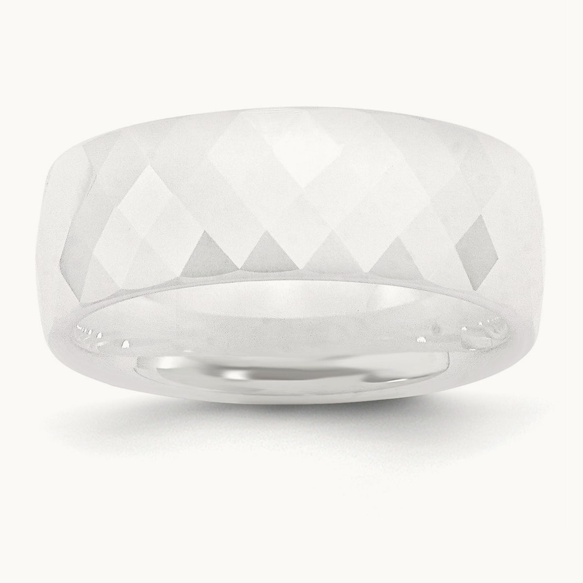 Faceted Polished Band — 8mm, 8.5