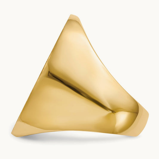 19.0x26. Closed Back Mens Signet Ring, 5mm, 14K