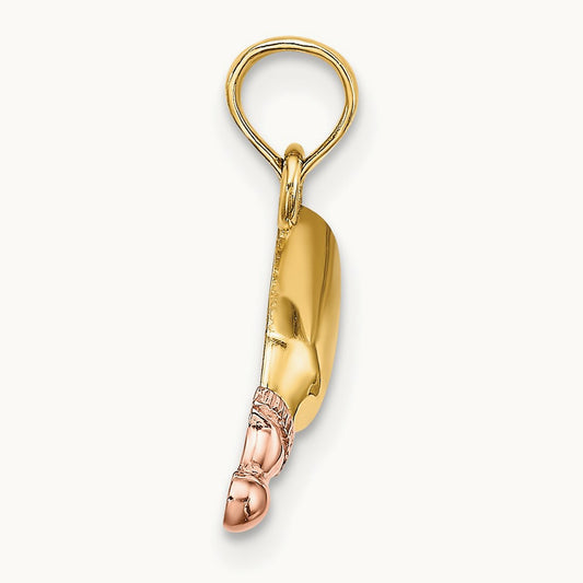Baby Bottle Charm, 14K Two-tone