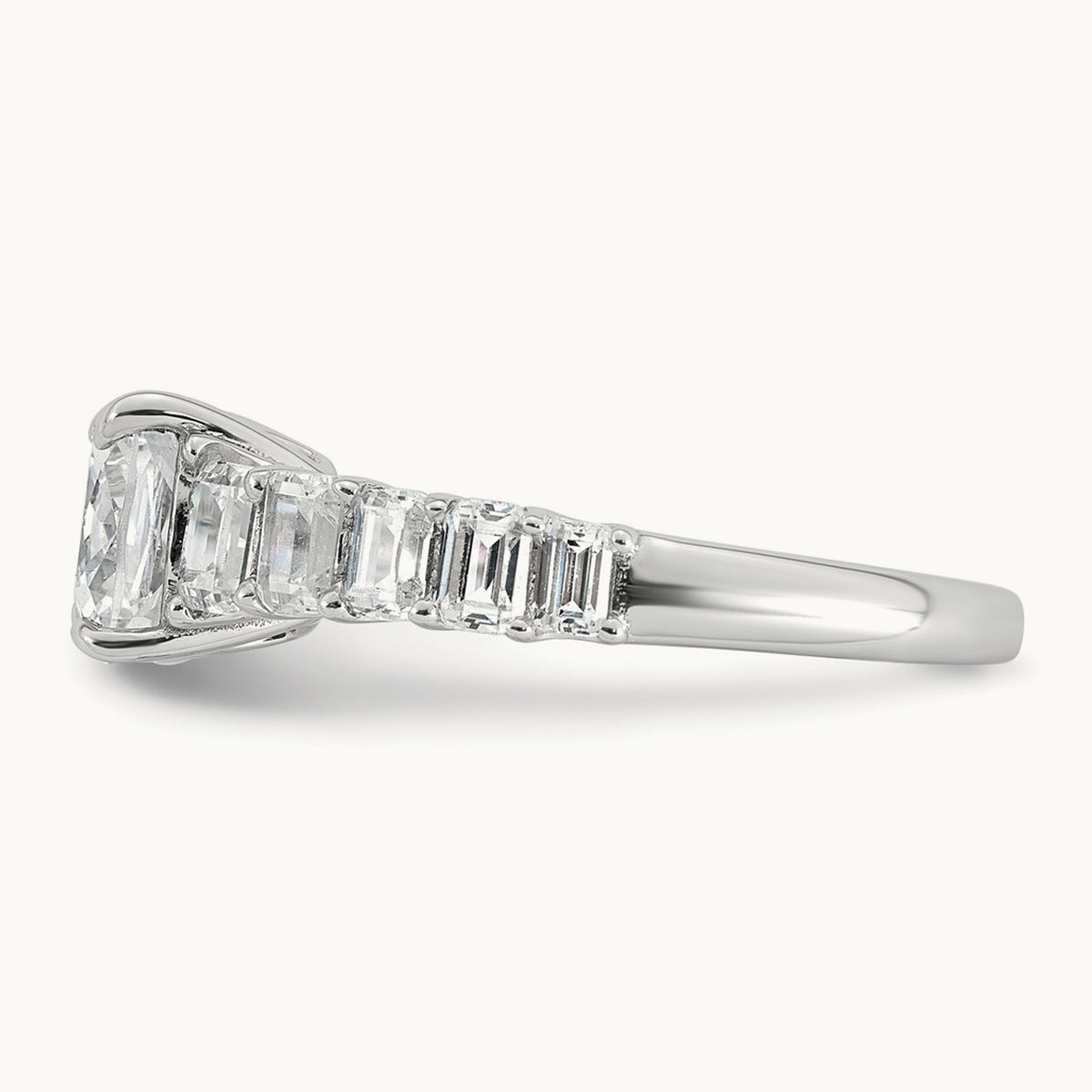 Cushion Engagement Ring, 3.25 ct tw Lab-Grown Diamond — 14K White Gold